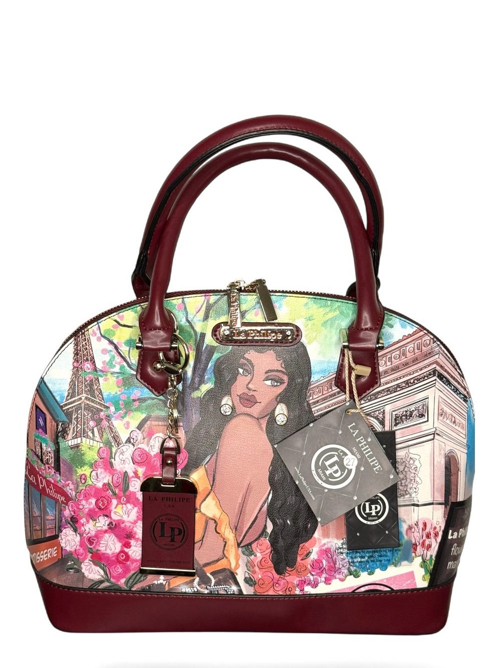La Philipe "Lady in Paris" Oval Handbag (Style LP1023-3) - NWT